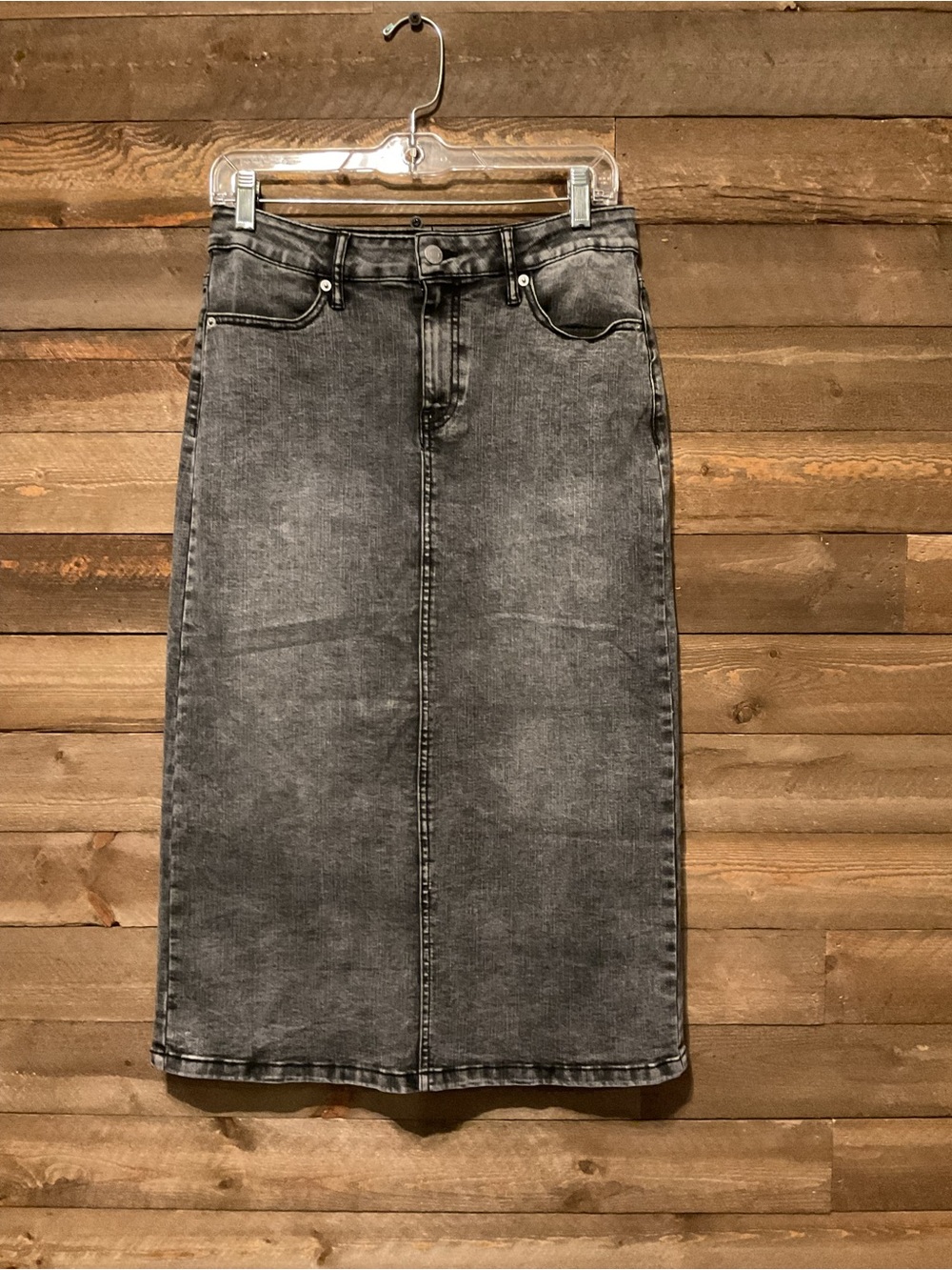 Women’s Marc New York Jeans Acid Wash Black Straight Denim Skirt Size 6